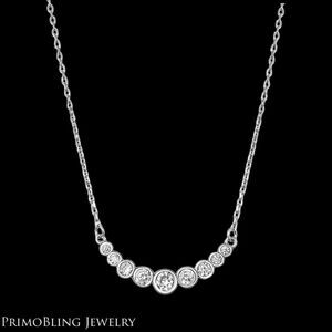 PrimoBling Silver Necklace with Clear Stones